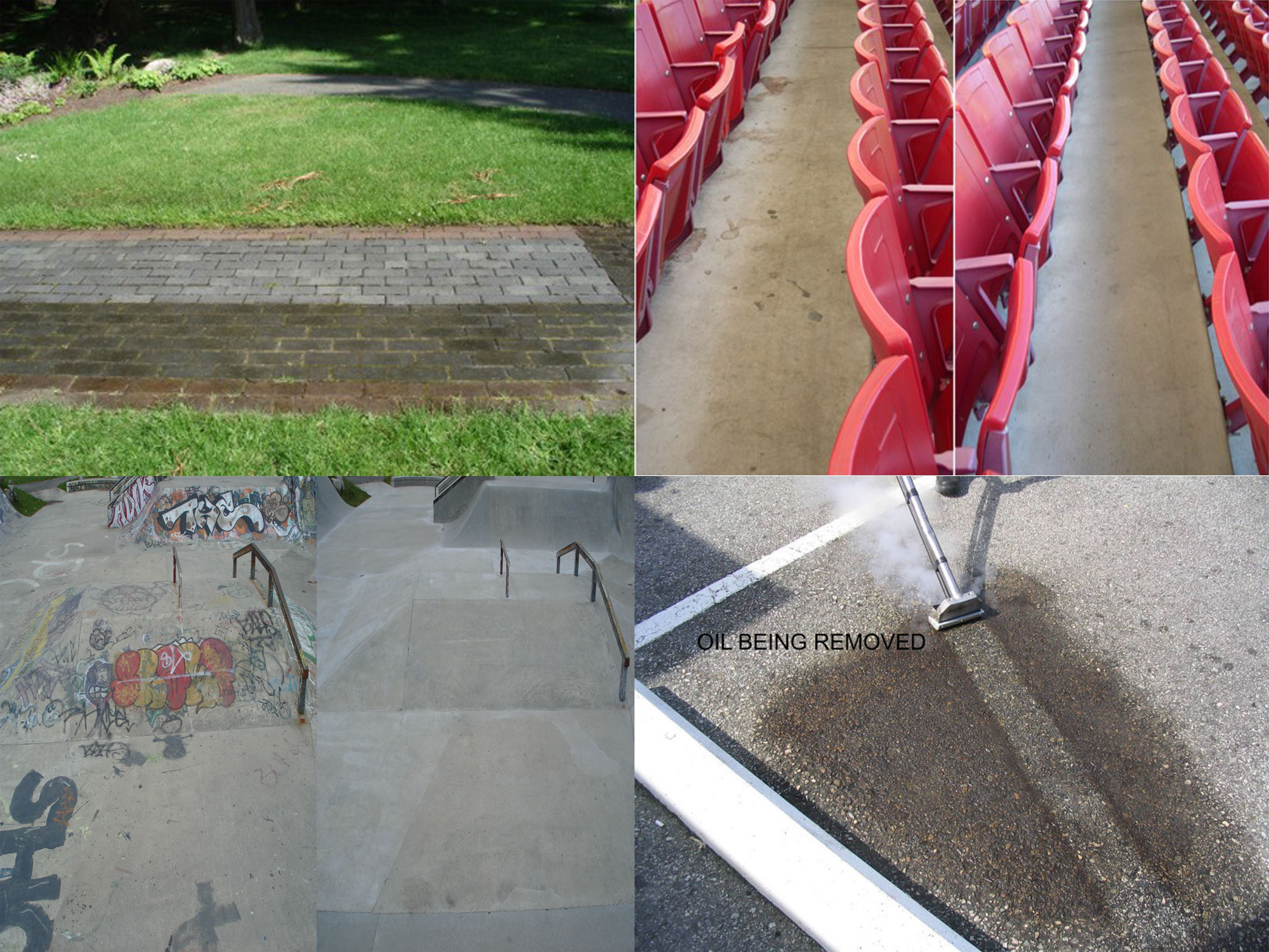 Pressure Washing Graffiti Removal Oil Removal